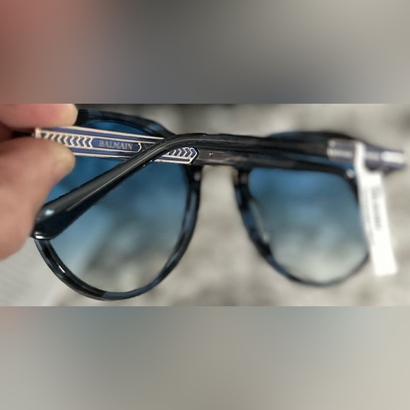 Balmain BL2523 Polarized Sunglasses Blue Lens NWT Original Packaging
